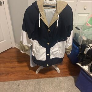 Fleet Street Women's Black and White Hooded Jacket